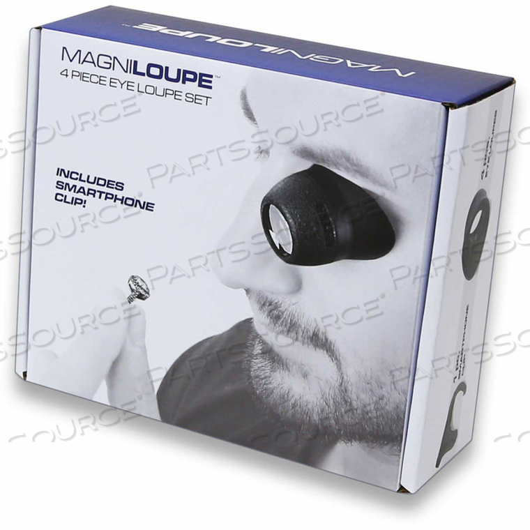 MAGNILOUPE 4-PIECE EYE LOUPE SET (4.5X, 6.5X, 8X, 13X) by Carson
