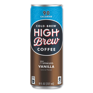 COLD BREW COFFEE + PROTEIN, MEXICAN VANILLA, 8 OZ CAN, 12/PACK by HIGH Brew Coffee