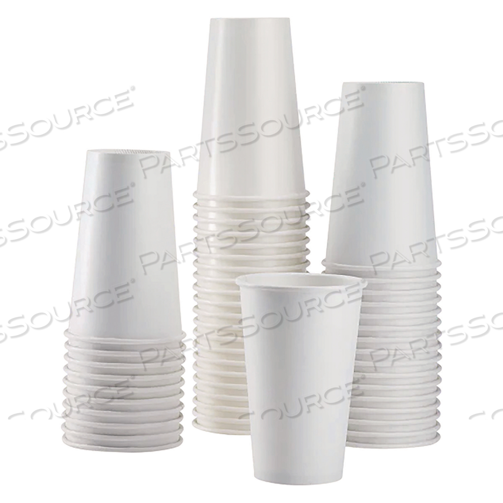 DOUBLE POLY PAPER COLD CUPS, 16 OZ, WHITE by Karat DOUBLE POLY PAPER COLD CUPS, 16 OZ, WHITE by Karat