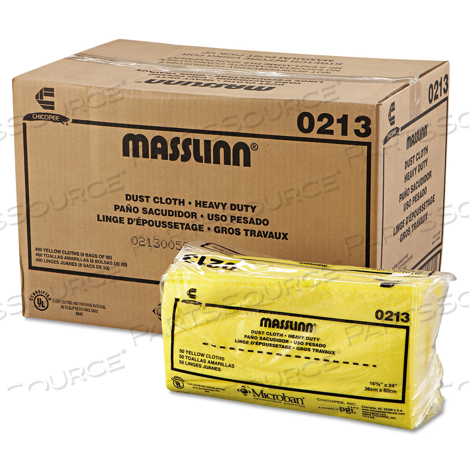 MASSLINN DUST CLOTHS, 16 X 24, YELLOW by Chix MASSLINN DUST CLOTHS, 16 X 24, YELLOW by Chix