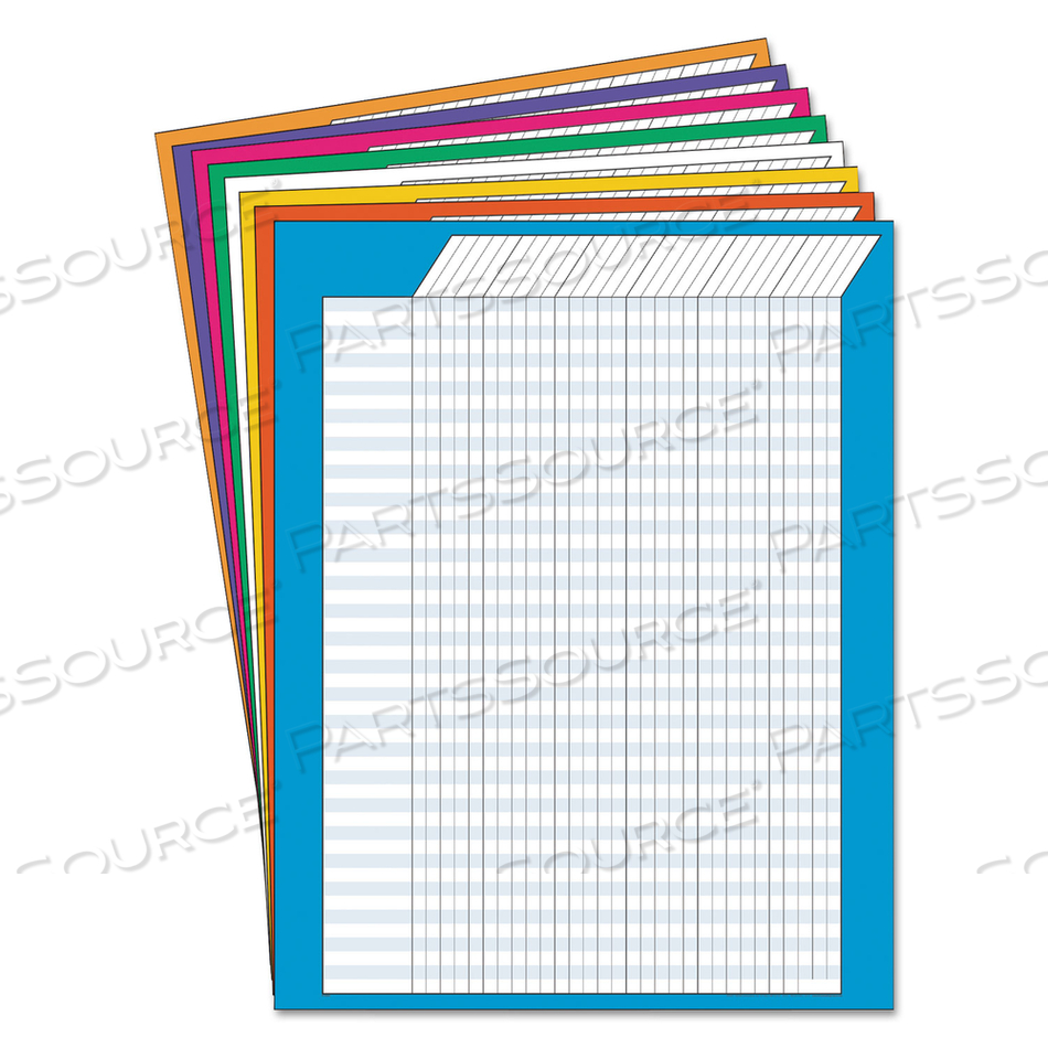 JUMBO VERTICAL INCENTIVE CHART PACK, 22 X 28, VERTICAL ORIENTATION, ASSORTED COLORS WITH ASSORTED BORDERS by Trend