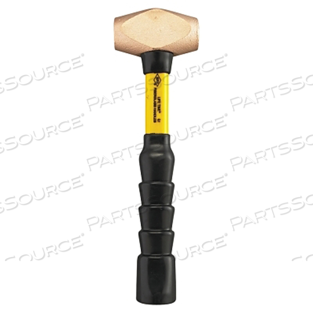 CLASSIC NUPLAGLAS NON-SPARKING BRASS HAMMER, 2.5 LB HEAD, 12 IN FIBERGLASS HANDLE, SUPER GRIP by Nupla CLASSIC NUPLAGLAS NON-SPARKING BRASS HAMMER, 2.5 LB HEAD, 12 IN FIBERGLASS HANDLE, SUPER GRIP by Nupla