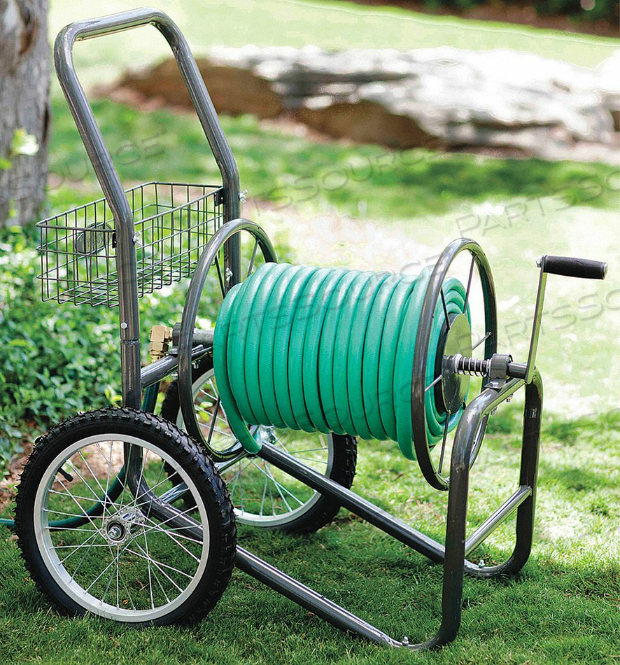 GARDEN HOSE REEL, GARDEN HOSES, HOSE CAPACITY 300 FT (5/8 IN I.D.), MINIMUM OPERATING PRESSURE 20 PSI, MAXIMUM OPERATING PRESSURE 150 PSI, R by Liberty Hose and Supply, Inc. GARDEN HOSE REEL, GARDEN HOSES, HOSE CAPACITY 300 FT (5/8 IN I.D.), MINIMUM OPERATING PRESSURE 20 PSI, MAXIMUM OPERATING PRESSURE 150 PSI, R by Liberty Hose and Supply, Inc.