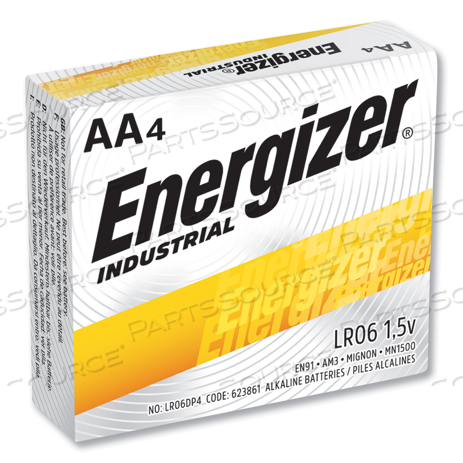 BATTERY, INDUSTRIAL, AA, 1.5V, 3000 MAH by Energizer