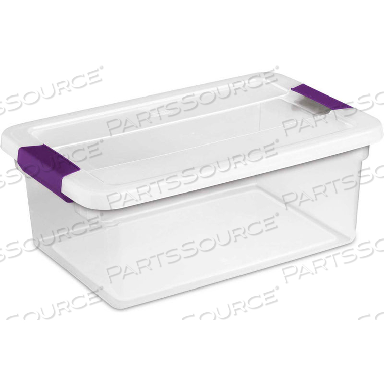 CLEARVIEW STORAGE BOX WITH LATCHED LID - 15 QT. 17"L X 11-1/8"W X 6-1/2"H by Sterilite