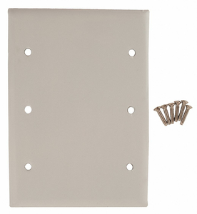 BLANK BOX MOUNT WALL PLATE 3 GANG SILVER by Hubbell Incorporated, Wiring Device-Kellums