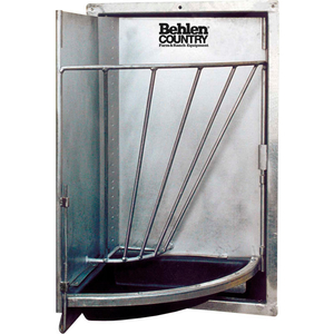 HEAVY DUTY GALVANIZED SWING OUT CORNER STALL FEEDER 20"L X 20"W X 12"H by Behlen Mfg.