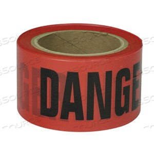 B3102R10 PRESCO BARRICADE TAPE,GAUGE 2 MIL,DANGER DO NOT ENTER,RED 