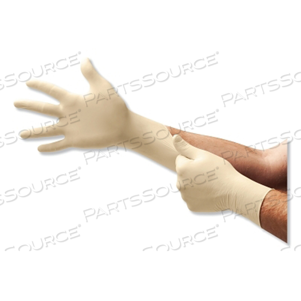 DIAMOND GRIP MF-300 LATEX POWDER-FREE DISPOSABLE GLOVES, 6.3 MIL PALM/7.9 MIL FINGER, X-LARGE, NATURAL by Microflex