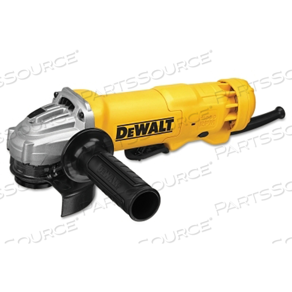 DWE402N DEWALT 4-1/2 SMALL RIGHT ANGLE GRINDER, PADDLE WITH NON-LOCK-ON TRIGGER, MWO: 1,400, AMP: 11 by DeWalt DWE402N DEWALT 4-1/2 SMALL RIGHT ANGLE GRINDER, PADDLE WITH NON-LOCK-ON TRIGGER, MWO: 1,400, AMP: 11 by DeWalt
