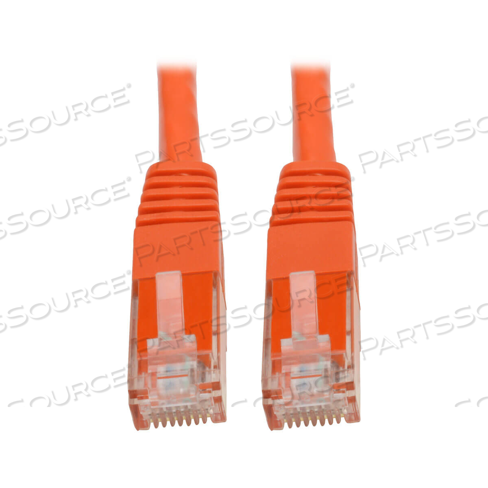 CAT6 GIGABIT MOLDED (UTP) ETHERNET CABLE (RJ45 M/M), POE, ORANGE, 15 FT. by Tripp Lite