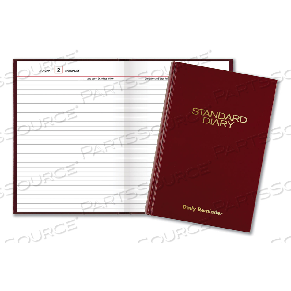 STANDARD DIARY DAILY REMINDER BOOK, 2023 EDITION, MEDIUM/COLLEGE RULE, RED COVER, 8.25 X 5.75, 201 SHEETS by At-A-Glance