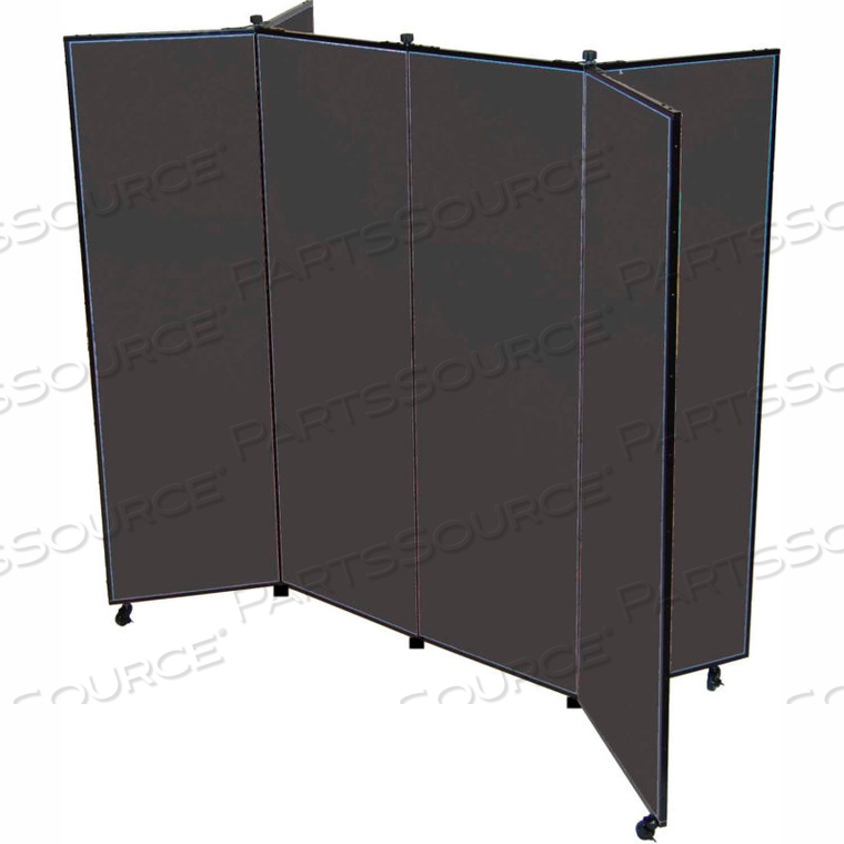 6 PANEL DISPLAY TOWER, 5'9"H, FABRIC - BLACK by Screenflex