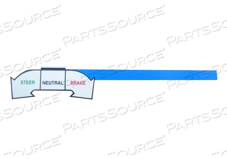 FOOT END BRAKE/STEER LABEL - BLUE 