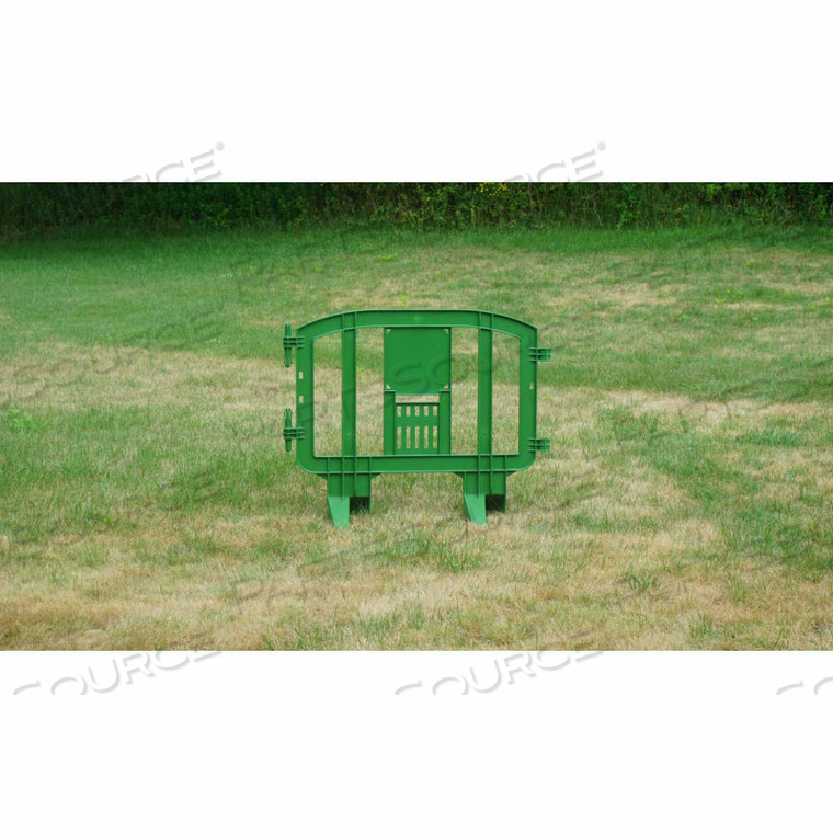 MINIT PLASTIC BARRICADE, INTERLOCKING, GREEN by Mlr International