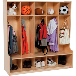 FIVE SECTION SEAT LOCKER by Wood Designs