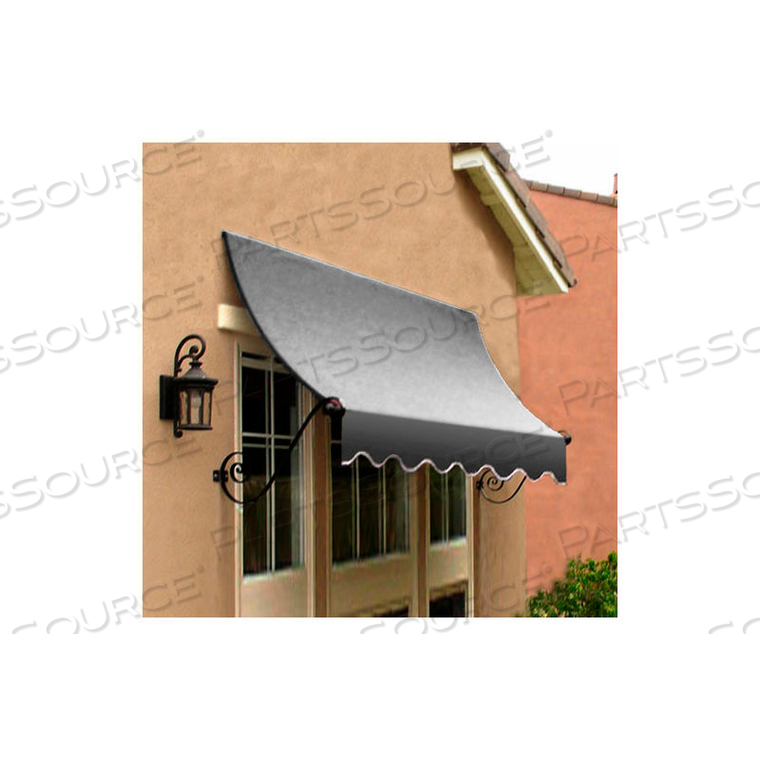 WINDOW/ENTRY AWNING 3-3/8'W X 4-11/16'H X 3'D GRAY 