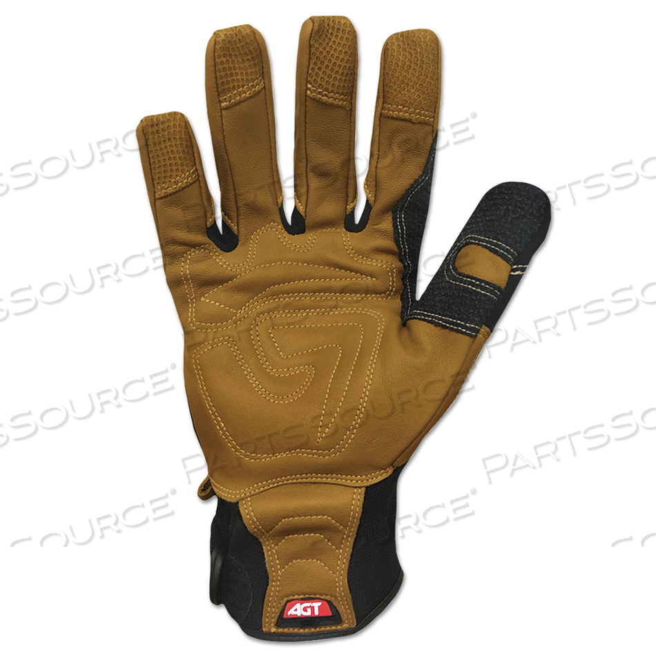 RANCHWORX LEATHER GLOVES, BLACK/TAN, LARGE by Ironclad