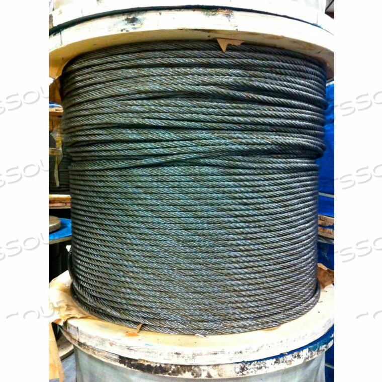 250' 5/8" DIA. 6X19 IMPROVED PLOW STEEL BRIGHT WIRE ROPE by Southern Wire