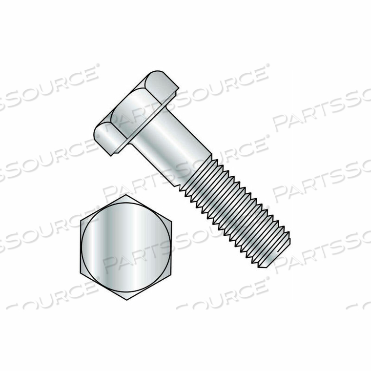 HEX HEAD CAP SCREW - M12 X 1.75 X 30MM - STEEL - ZINC CLEAR - CLASS 8.8 - DIN 933 - PKG OF 50 