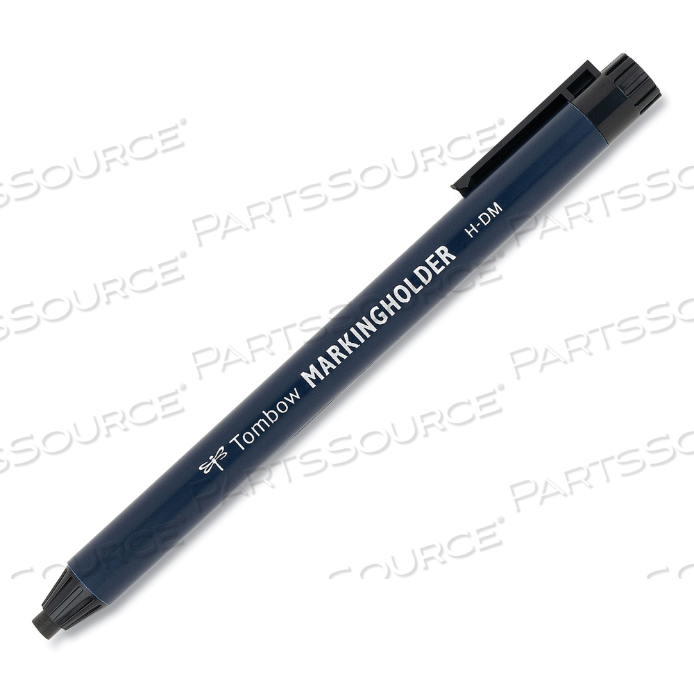 WAX-BASED MARKING PENCIL, 4.4 MM, BLACK WAX, NAVY BLUE BARREL by Tombow