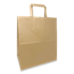 KRAFT PAPER BAGS, 1/7TH BBL 12 X 7 X 14, NATURAL, 300/BUNDLE by Prime Time Packaging