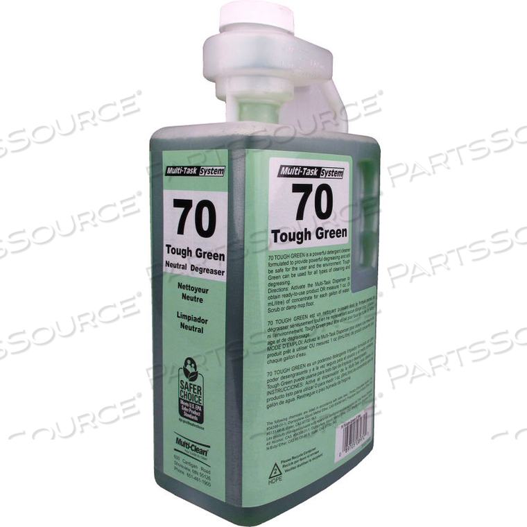 MULTI-CLEAN 70 TOUGH GREEN ALL PURPOSE CLEANER & DEGREASER, FRUITY FLORAL, 2L BOTTLE, 4/CASE by Minuteman International Inc.