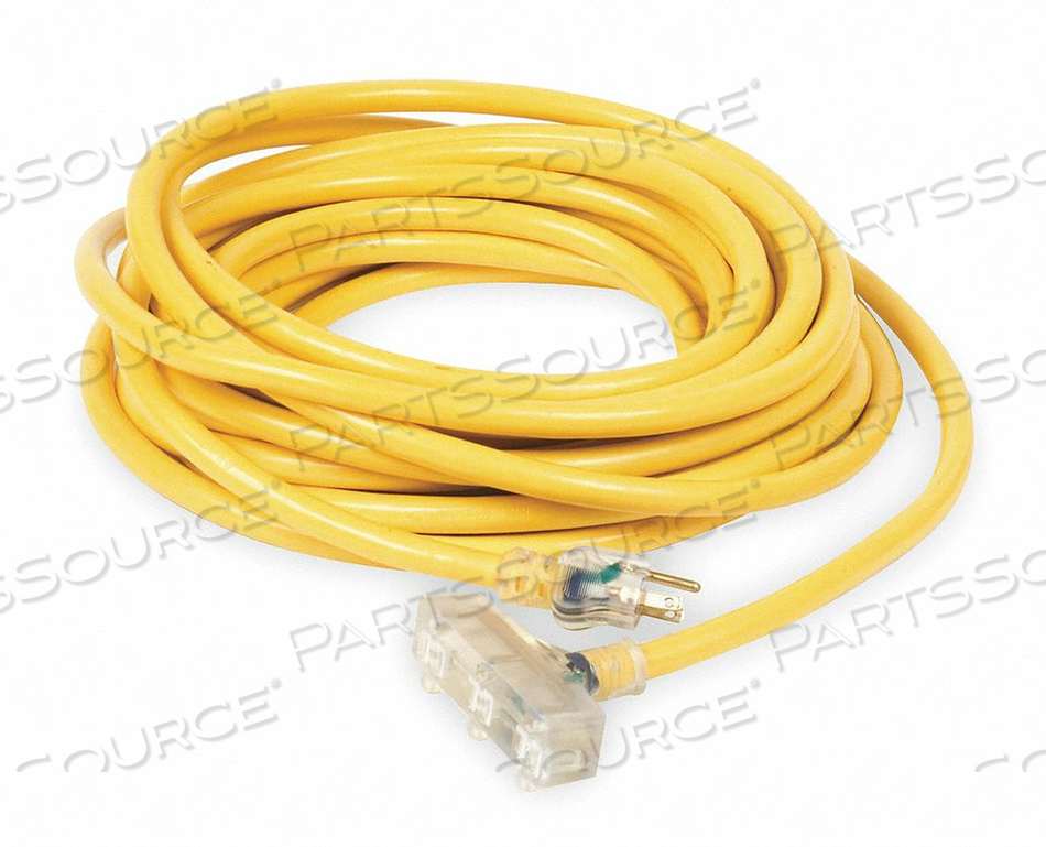 LIGHTED EXTENSION CORD, LOCATION OUTDOOR, CORD LENGTH 50 FT, WIRE SIZE 10 AWG, MAX. AMPS 15 A, VOLTAGE 125V AC, PLUG CONFIGURATION NEMA 5-15 by Power First LIGHTED EXTENSION CORD, LOCATION OUTDOOR, CORD LENGTH 50 FT, WIRE SIZE 10 AWG, MAX. AMPS 15 A, VOLTAGE 125V AC, PLUG CONFIGURATION NEMA 5-15 by Power First