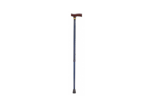 ADJUSTABLE CANE DERBY-TOP WOOD BLUE ICE by HealthSmart (Briggs Healthcare/MABIS)