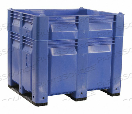 MACX HEIGHTENED PALLET CONTAINER SOLID WALL 48X40X46 BLUE 1500 LB. CAPACITY by Decade Products