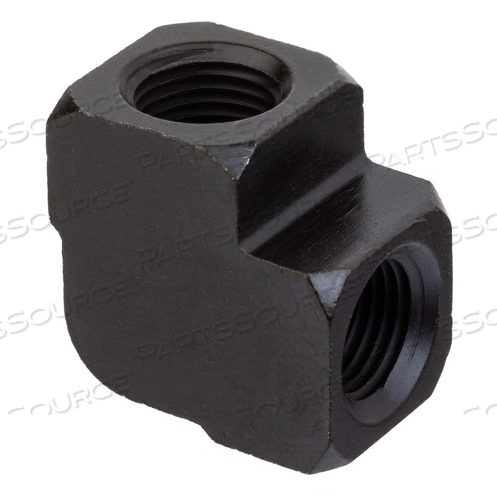 90° ELBOW, BLACK ZINC-PLATED BRASS, 1/4 IN X 1/4 IN FITTING PIPE SIZE, FEMALE NPTF X FEMALE NPTF by Approved Vendor