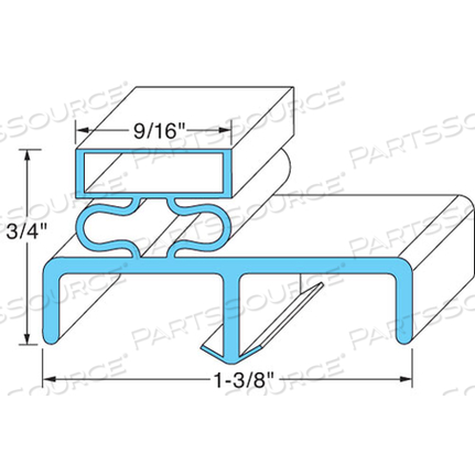 DOOR GASKET 25 1/4" X 58" 