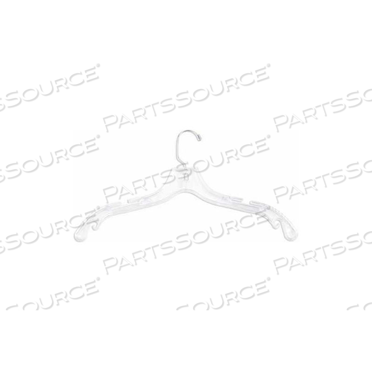 NAHANCO BRIDAL HANGER-JUMBO HEAVY WEIGHT, 17"L, PLASTIC-CL, PKG QTY 100 by National Hanger Company Inc.