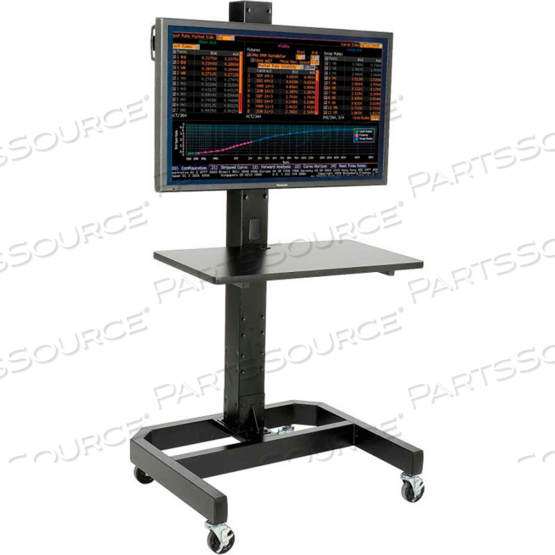 LCD/PLASMA MOBILE WORKSTATION, BLACK by Approved Vendor LCD/PLASMA MOBILE WORKSTATION, BLACK by Approved Vendor