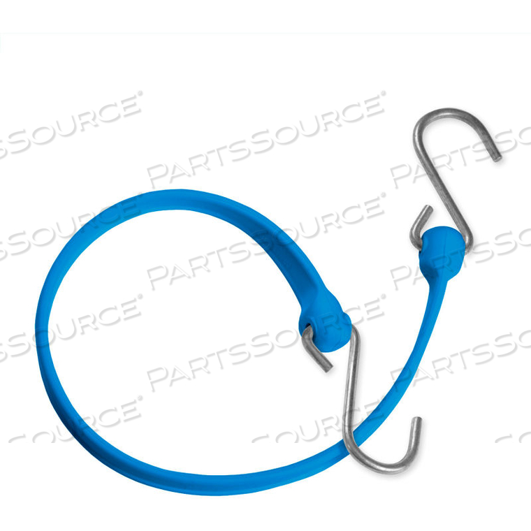 THE BETTER BUNGEE 12" BUNGEE STRAP WITH GALVANIZED TRIANGLE S HOOK - BLUE 