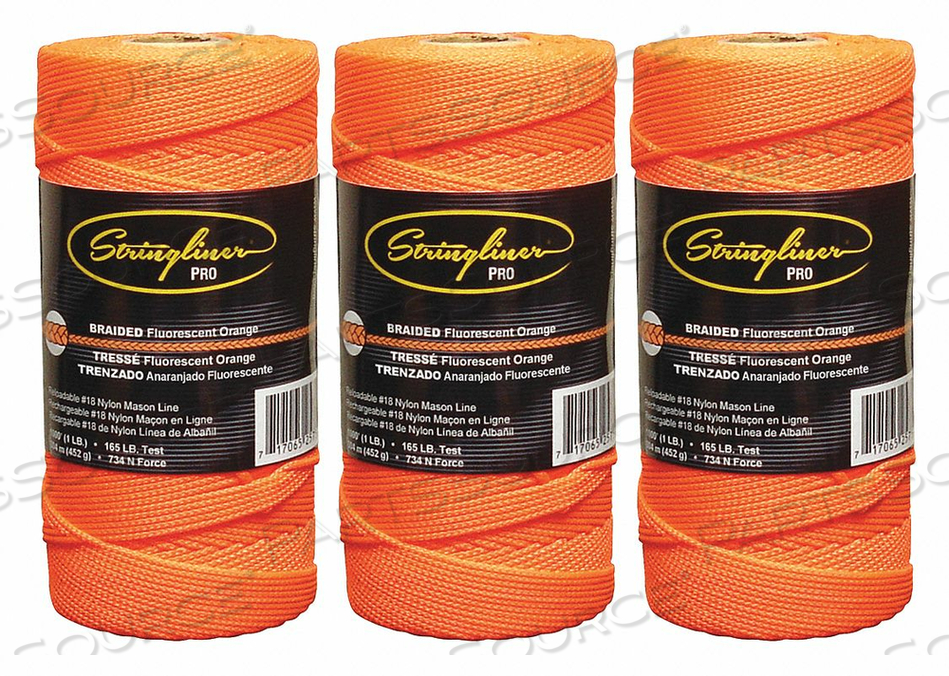 MASONS LINE BRAIDED 1000 FT L PK3 by Stringliner