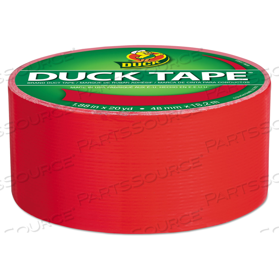 COLORED DUCT TAPE, 3" CORE, 1.88" X 20 YDS, RED by Duck