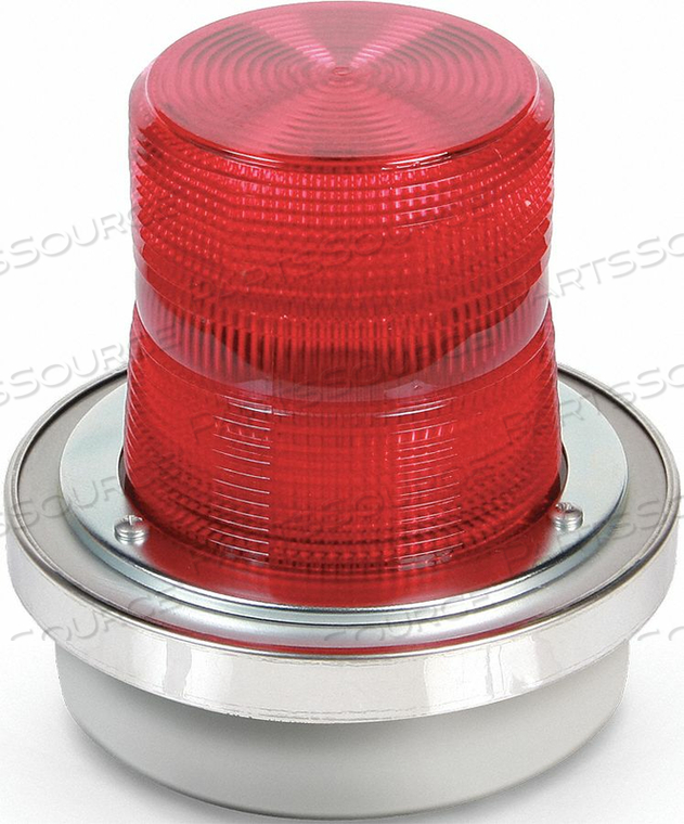 STROBE LIGHT, FLASH TUBE, 120VAC, 0.10A, RED by Edwards Signaling