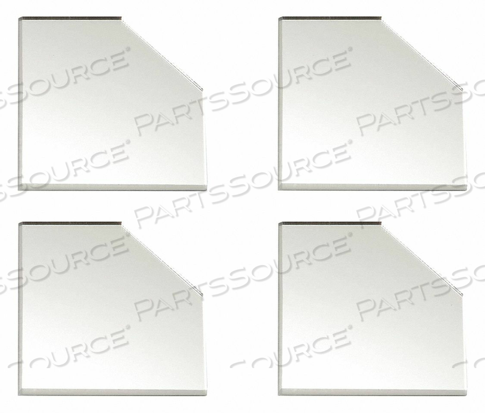 CORNER PLATES CLEAR MIRROR 3 IN L PK4 by Mirredge CORNER PLATES CLEAR MIRROR 3 IN L PK4 by Mirredge
