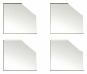 CORNER PLATES CLEAR MIRROR 3 IN L PK4 by Mirredge