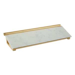 GLASS DRY ERASE DESKTOP COMPUTER PAD, 18 X 6, MARBLE by Quartet