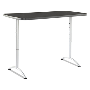 ARC ADJUSTABLE-HEIGHT TABLE, RECTANGULAR TOP, 60W X 30D X 30 TO 42H, GRAPHITE/SILVER by Iceberg Enterprises
