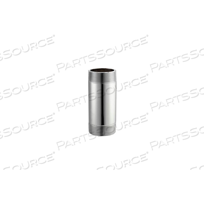 CHROME PLATED BRASS SCHEDULE 40 NIPPLE 1 X 6 NPT MALE by Merit Brass Company