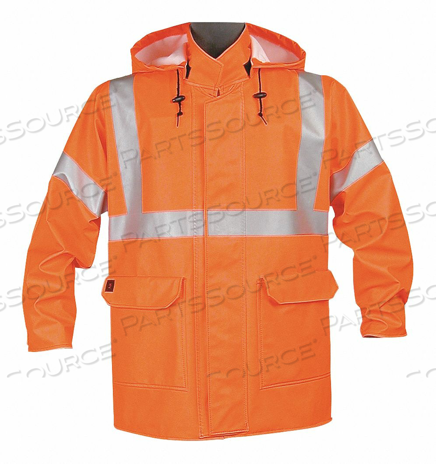 D0649 ARC FLASH RAIN JACKET CAT 2 ORANGE XL by Nasco Education