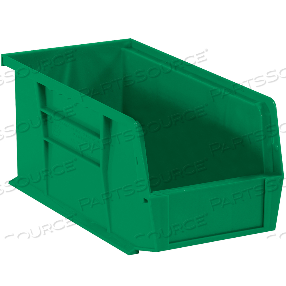 PLASTIC STACK & HANG BIN BOXES, 10 7/8" X 5 1/2" X 5", GREEN, 12/CASE by BOX Partners (Box Acquisitions, LLC)