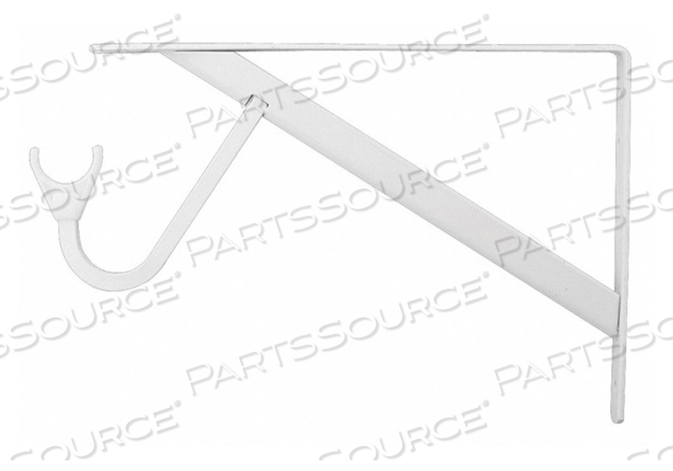 WHITE MAX DUTY SHELF AND ROD BRACKET by John Sterling WHITE MAX DUTY SHELF AND ROD BRACKET by John Sterling