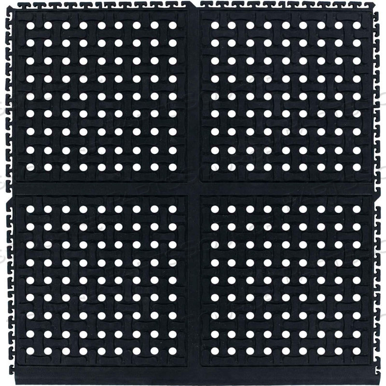 COMFORT FLOW HD MODULAR ANTI-FATIGUE TILE SIDE 1/2" THICK 3' X 3' BLACK 