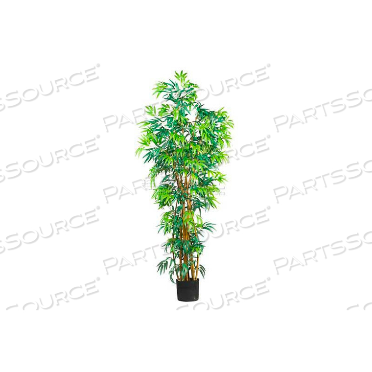6' CURVED BAMBOO SILK TREE by Nearly Natural