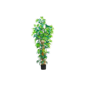 6' CURVED BAMBOO SILK TREE by Nearly Natural