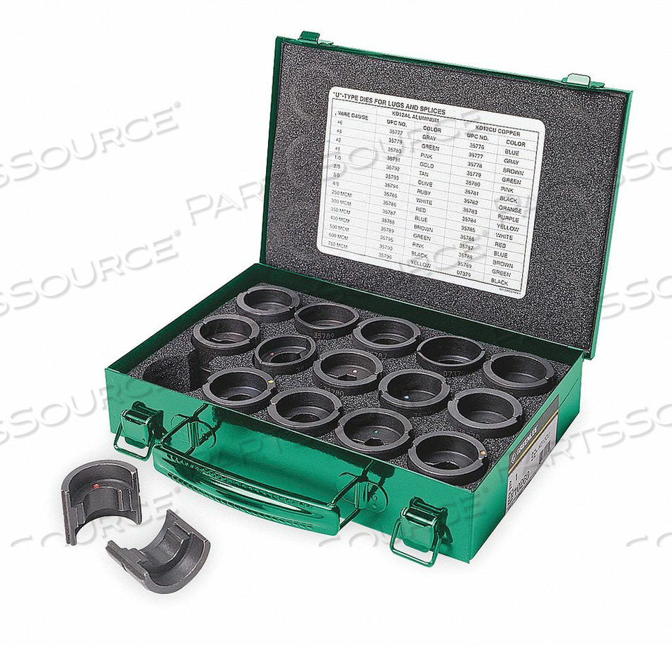 CRIMPING DIE SET U CU 6 AWG-750 KCMIL by Greenlee